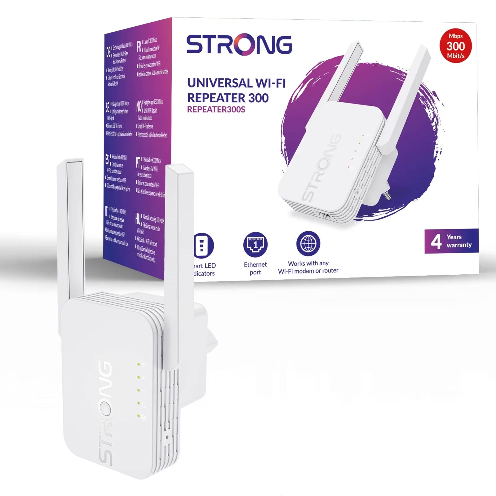 STRONG N300 WiFi Extender 300Mbps - Dual Antenna Range Booster STRONG N300 WiFi Extender 300Mbps - Dual Antenna Range Booster